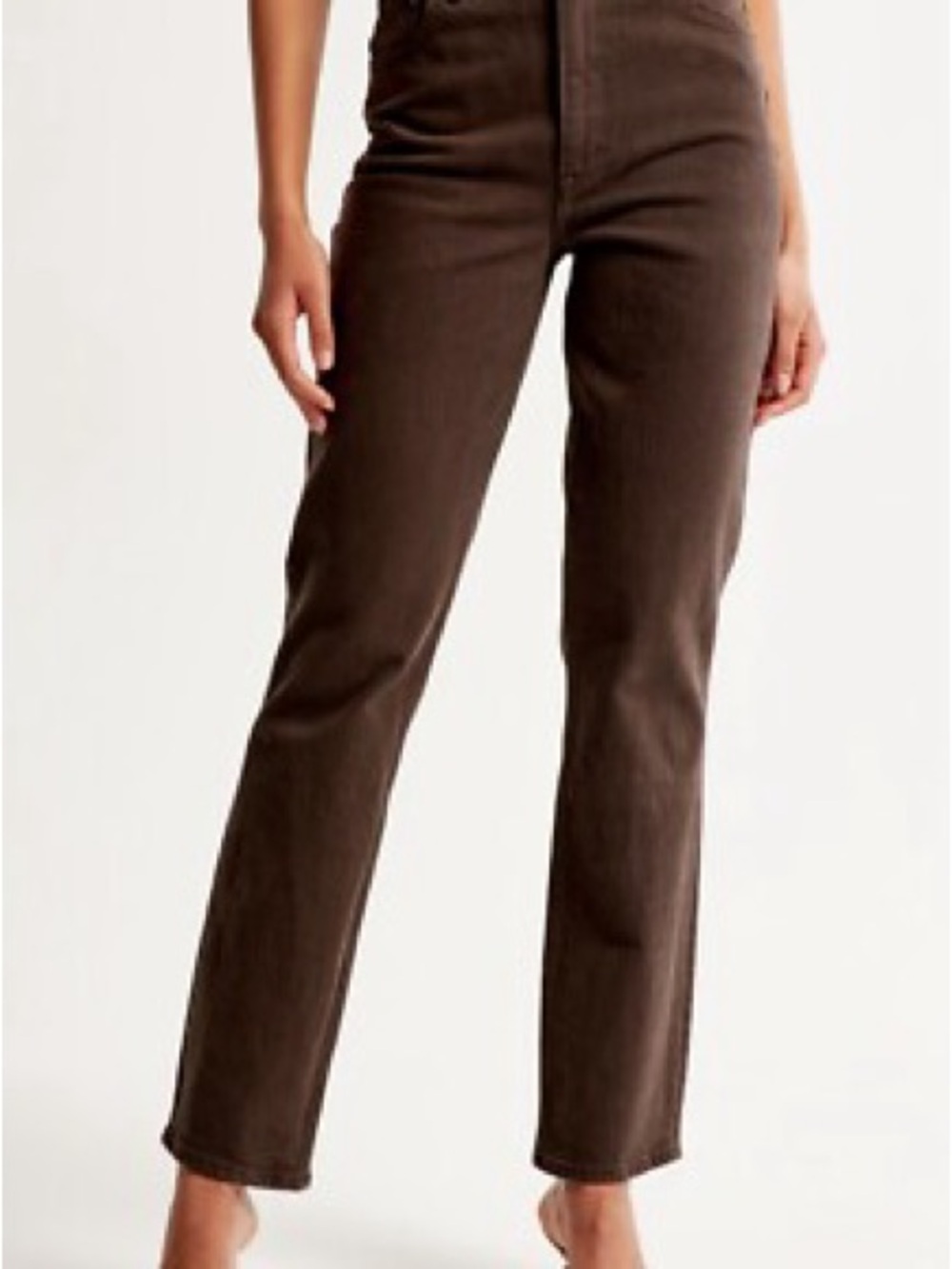Abercrombie and Fitch 90’s high-Rise Straight Leg Jeans - Brown